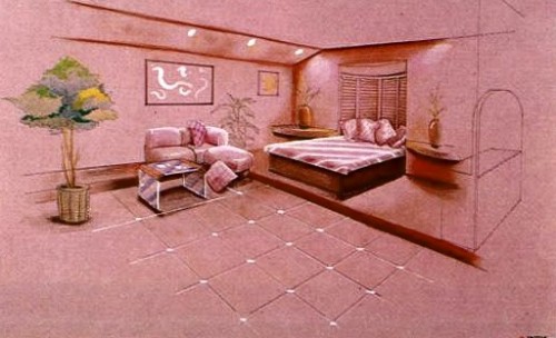 粉紅色調臥房